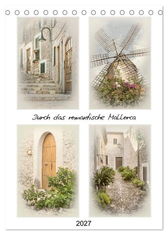 Durch das romantische Mallorca (Tischkalender 2027 DIN A5 hoch), CALVENDO Monatskalender