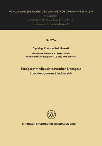 Zündgeschwindigkeit technischer Brenngase über den ganzen Zündbereich