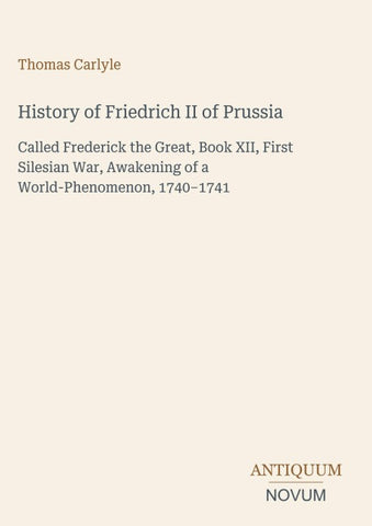 History of Friedrich II of Prussia
