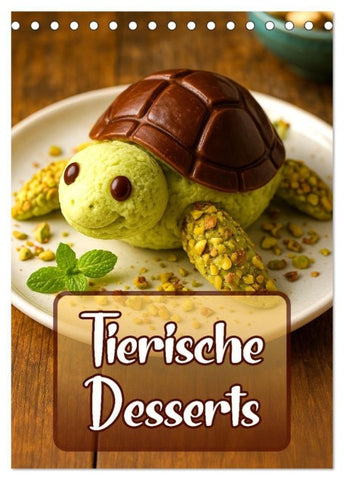 Tierische Desserts (Tischkalender 2027 DIN A5 hoch), CALVENDO Monatskalender
