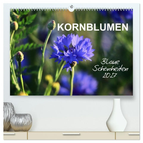 Kornblumen - Blaue Schönheiten (hochwertiger Premium Wandkalender 2027 DIN A2 quer), Kunstdruck in Hochglanz