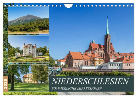 NIEDERSCHLESIEN Sommerliche Impressionen (Wandkalender 2026 DIN A4 quer), CALVENDO Monatskalender