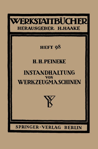 Instandhaltung von Werkzeugmaschinen