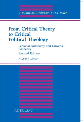 From Critical Theory to Critical Political Theology