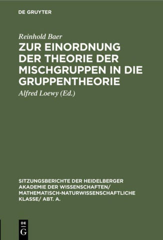 Zur Einordnung der Theorie der Mischgruppen in die Gruppentheorie