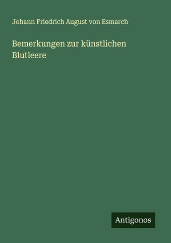 Bemerkungen zur künstlichen Blutleere