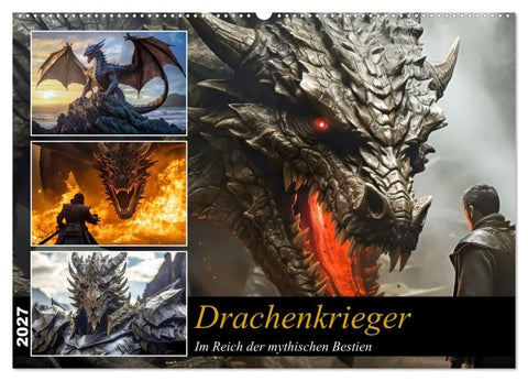 Drachenkrieger (Wandkalender 2027 DIN A2 quer), CALVENDO Monatskalender