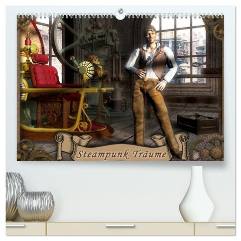 Steampunk Träume (hochwertiger Premium Wandkalender 2026 DIN A2 quer), Kunstdruck in Hochglanz