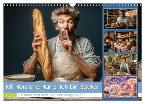 Mit Herz und Hand, Ich bin Bäcker (Wandkalender 2026 DIN A3 quer), CALVENDO Monatskalender