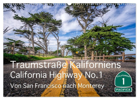 Traumstraße Kaliforniens - California Highway No.1 (Wandkalender 2027 DIN A2 quer), CALVENDO Monatskalender