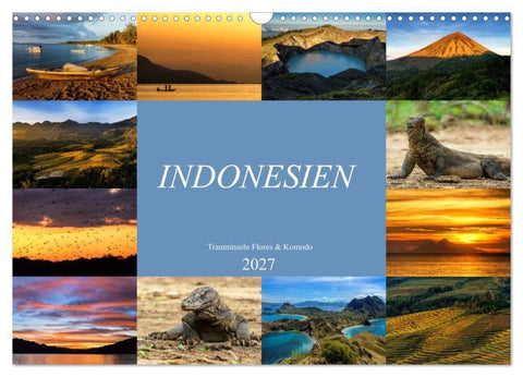 Indonesien - Inselparadies Flores & Komodo (Wandkalender 2027 DIN A3 quer), CALVENDO Monatskalender