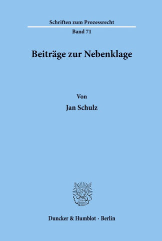 Beiträge zur Nebenklage.