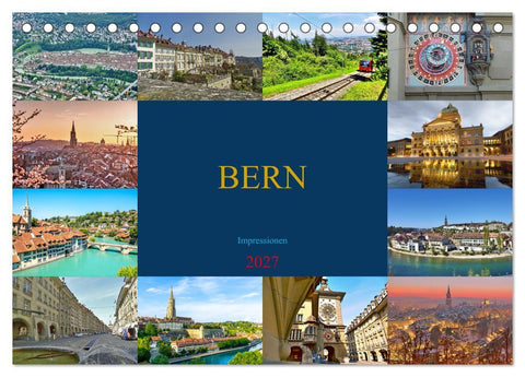BERN Impressionen (Tischkalender 2027 DIN A5 quer), CALVENDO Monatskalender