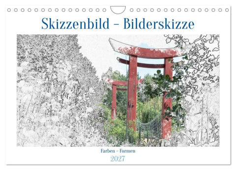 Skizzenbilder - Bilderskizzen (Wandkalender 2027 DIN A4 quer), CALVENDO Monatskalender