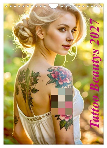 Tattoo Beautys (Wandkalender 2027 DIN A4 hoch), CALVENDO Monatskalender