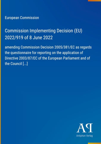Commission Implementing Decision (EU) 2022/919 of 8 June 2022