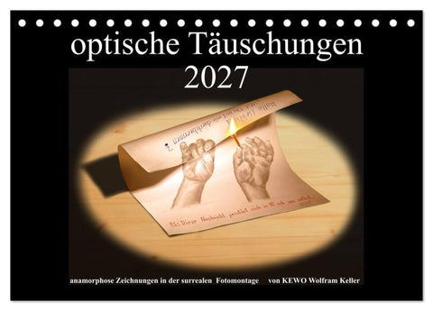 optische Täuschungen 2027 (Tischkalender 2027 DIN A5 quer), CALVENDO Monatskalender