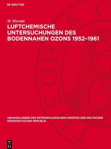 Luftchemische Untersuchungen des bodennahen Ozons 1952–1961