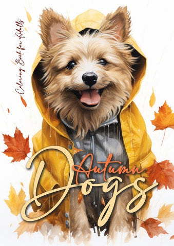 Herbst Hunde Malbuch für Erwachsene