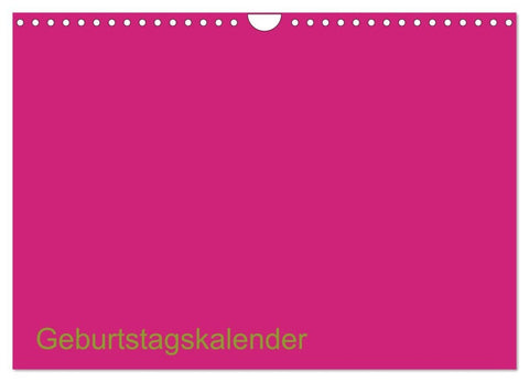 Bastel-Geburtstagskalender pink / Geburtstagskalender (Wandkalender 2026 DIN A4 quer), CALVENDO Monatskalender