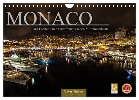 Monaco - Das Fürstentum an der französischen Mittelmeerküste (Wandkalender 2027 DIN A4 quer), CALVENDO Monatskalender