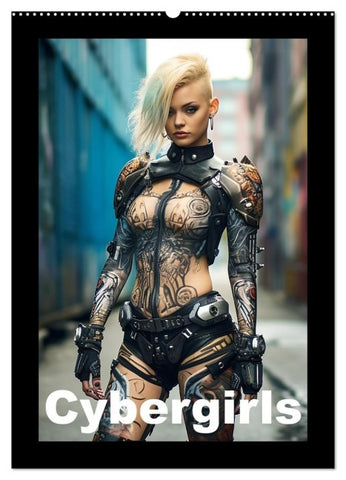 Cybergirls (Wandkalender 2027 DIN A2 hoch), CALVENDO Monatskalender