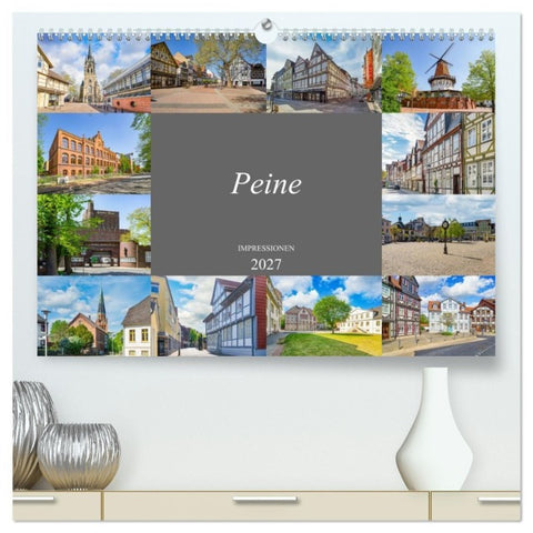 Peine Impressionen (hochwertiger Premium Wandkalender 2027 DIN A2 quer), Kunstdruck in Hochglanz
