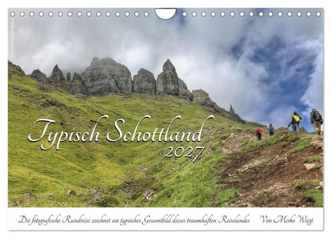 Typisch Schottland (Wandkalender 2027 DIN A4 quer), CALVENDO Monatskalender