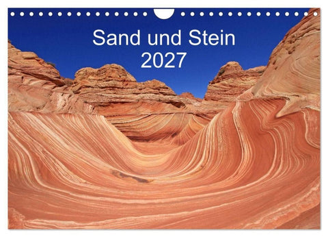 Sand und Stein 2027 (Wandkalender 2027 DIN A4 quer), CALVENDO Monatskalender