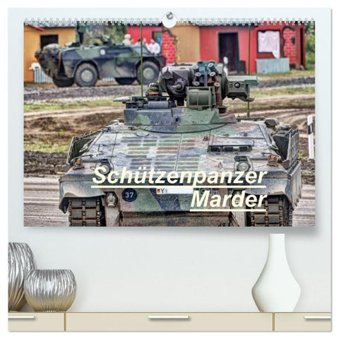 Schützenpanzer Marder (hochwertiger Premium Wandkalender 2027 DIN A2 quer), Kunstdruck in Hochglanz
