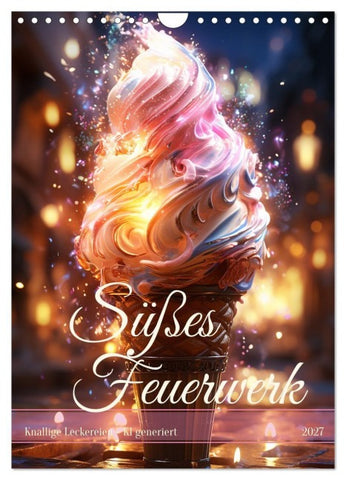 Süßes Feuerwerk (Wandkalender 2027 DIN A4 hoch), CALVENDO Monatskalender