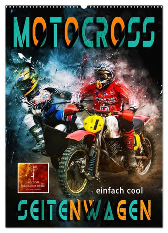Motocross Seitenwagen - einfach cool (Wandkalender 2027 DIN A2 hoch), CALVENDO Monatskalender