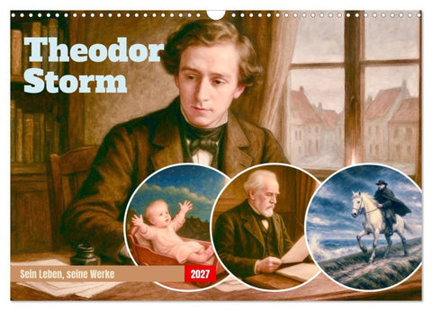 Theodor Storm. Sein Leben, seine Werke (Wandkalender 2027 DIN A3 quer), CALVENDO Monatskalender