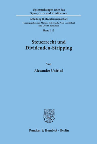 Steuerrecht und Dividenden-Stripping.