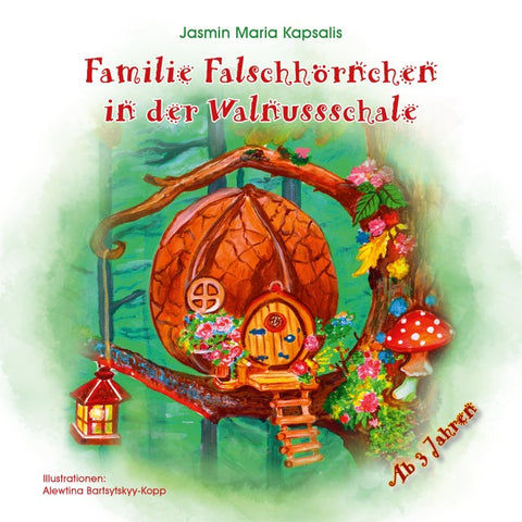 Familie Falschhörnchen in der Walnussschale