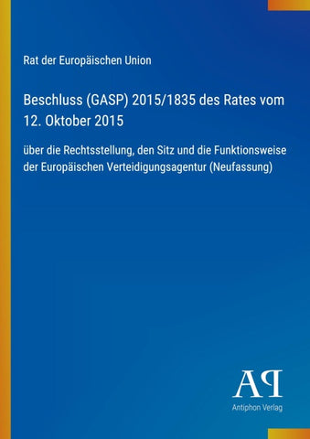 Beschluss (GASP) 2015/1835 des Rates vom 12. Oktober 2015