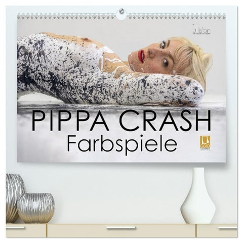 PIPPA CRASH - Farbspiele (hochwertiger Premium Wandkalender 2027 DIN A2 quer), Kunstdruck in Hochglanz