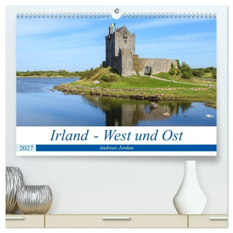 Irland - West und Ost (hochwertiger Premium Wandkalender 2027 DIN A2 quer), Kunstdruck in Hochglanz