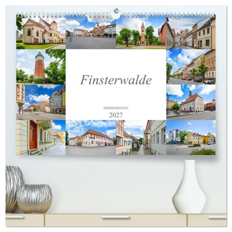 Finsterwalde Impressionen (hochwertiger Premium Wandkalender 2027 DIN A2 quer), Kunstdruck in Hochglanz