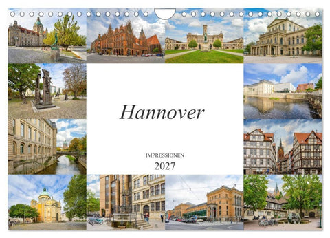 Hannover Stadtansichten (Wandkalender 2027 DIN A4 quer), CALVENDO Monatskalender