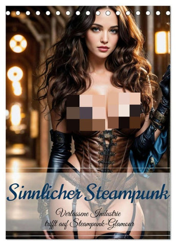 Sinnlicher Steampunk (Tischkalender 2026 DIN A5 hoch), CALVENDO Monatskalender