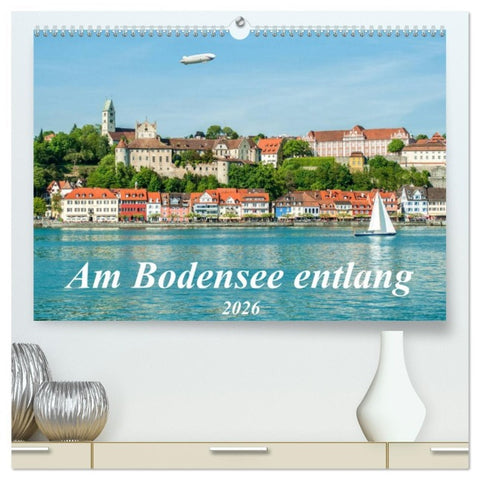 Am Bodensee entlang (hochwertiger Premium Wandkalender 2026 DIN A2 quer), Kunstdruck in Hochglanz