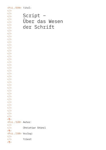 Script – Über das Wesen der Schrift