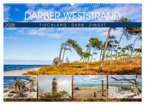 Darßer Weststrand - Fischland Darß Zingst (Wandkalender 2026 DIN A2 quer), CALVENDO Monatskalender