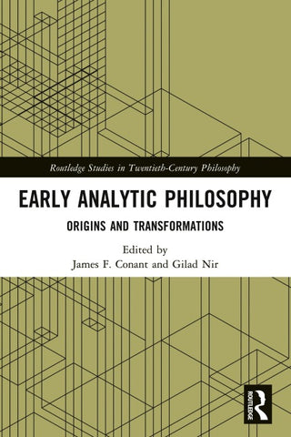 Early Analytic Philosophy