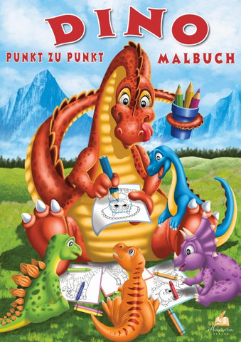 Punkt-zu-Punkt Dino Malbuch
