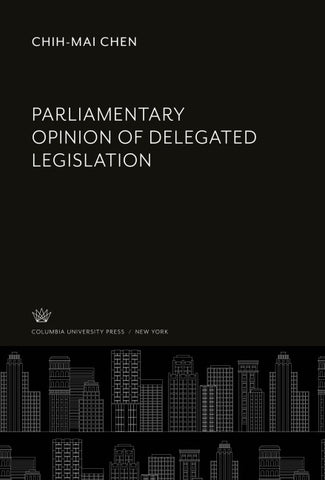Parliamentary Opinion of Delegated Legislation