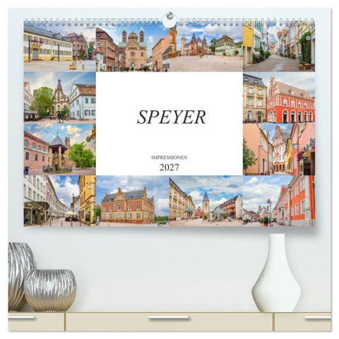 Speyer Impressionen (hochwertiger Premium Wandkalender 2027 DIN A2 quer), Kunstdruck in Hochglanz
