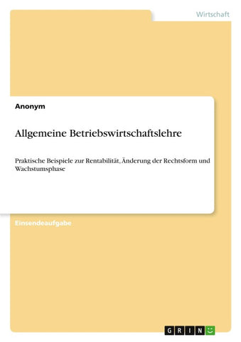 Allgemeine Betriebswirtschaftslehre
