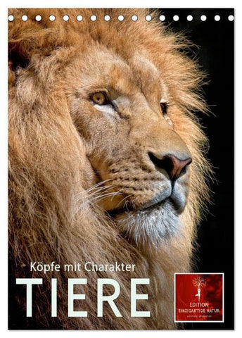 Tiere - Köpfe mit Charakter (Tischkalender 2027 DIN A5 hoch), CALVENDO Monatskalender